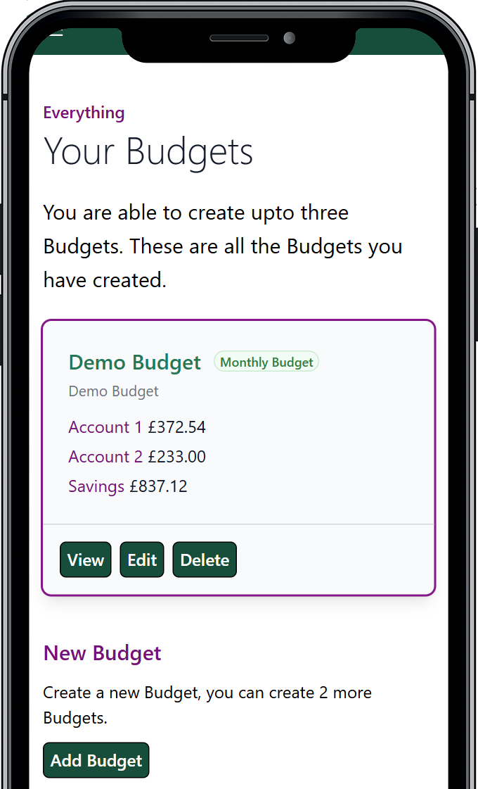 Options for getting started with Budget Pro